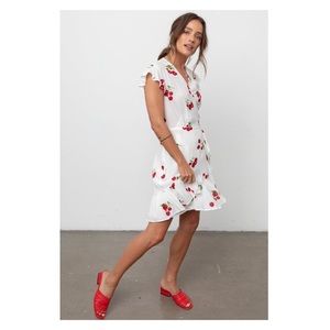 Rails Koreen Cherry Bloom Wrap Mini Dress Sz.L